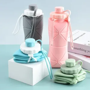 600ml - Silicone Foldable Water Bottle